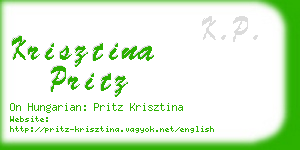 krisztina pritz business card